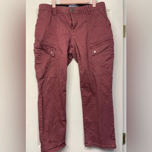Democracy “Ab”solution cropped rust red pants